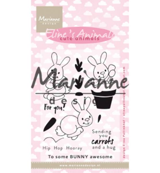 Elines Animals Clear Stamps Bunnies #ECO178