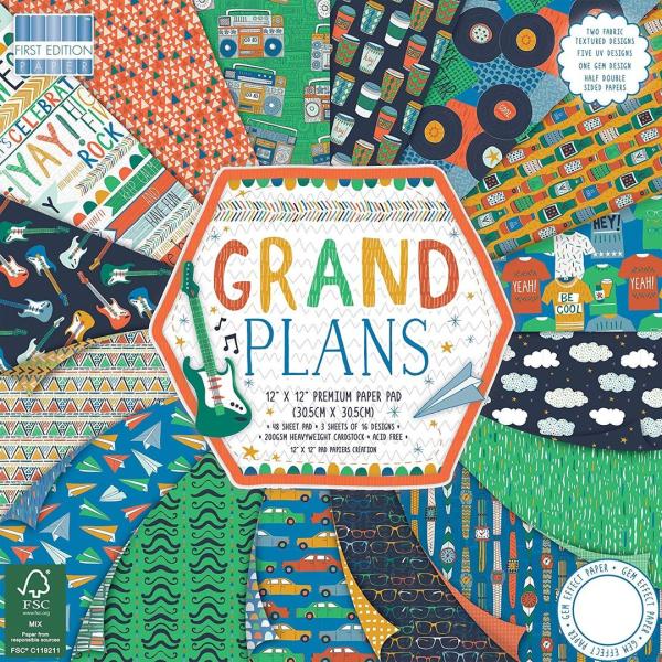 First Edition 12x12 FSC Paper Pad Grand Plans #158