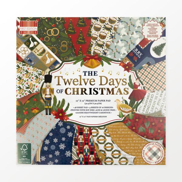 First Edition 12x12 FSC Paper Pad welve Days of Christmas