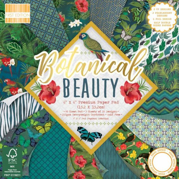 First Edition 6X6 Premium Paper Pad Botanical Beauty #187