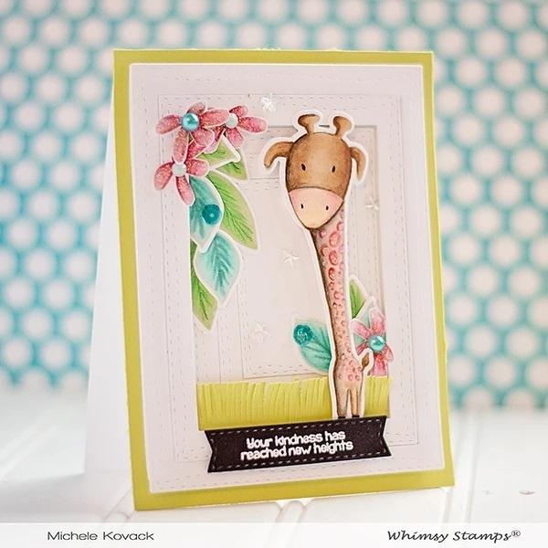 Whimsy Clear Stamps Set Giraffe Smiles