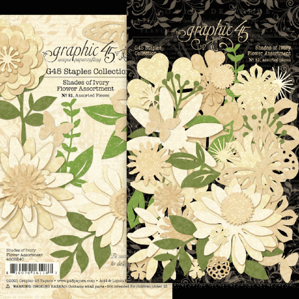 Graphic 45 Flower Assortment Shades of Ivory (4502340)