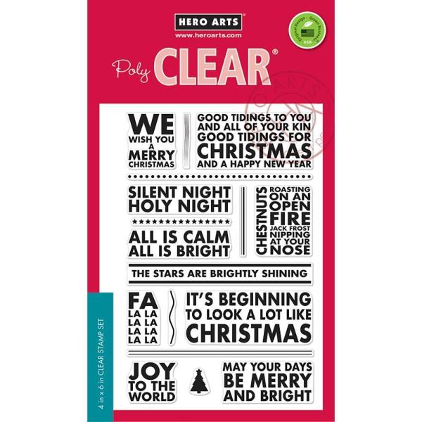 Hero Arts Clear Stamp Color Layering Poster Christmas Carols #189
