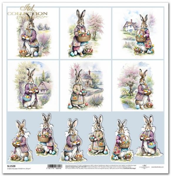 ITD Collection 12x12 Sheet Easter Bunnies SL1528