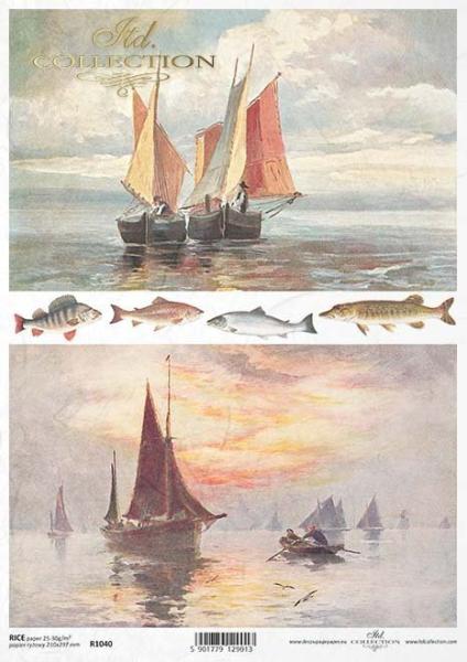 ITD A4 Rice Paper Fishing Boats #1040