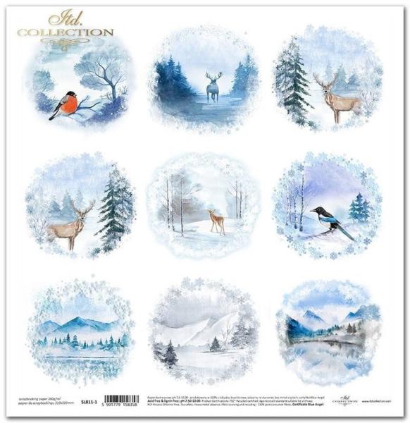 ITD Collection 12x12 Paper Sheet Winter Landscape SL0811