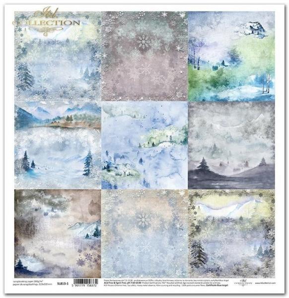ITD Collection 12x12 Paper Sheet Winter Landscape #0813