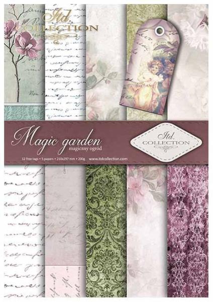 ITD Collection A4 Paper Pack Magic Garden