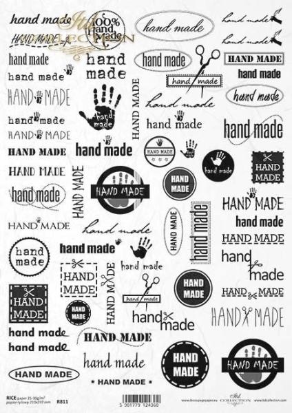 ITD Collection A4 Rice Paper Hand Made Signs R0811