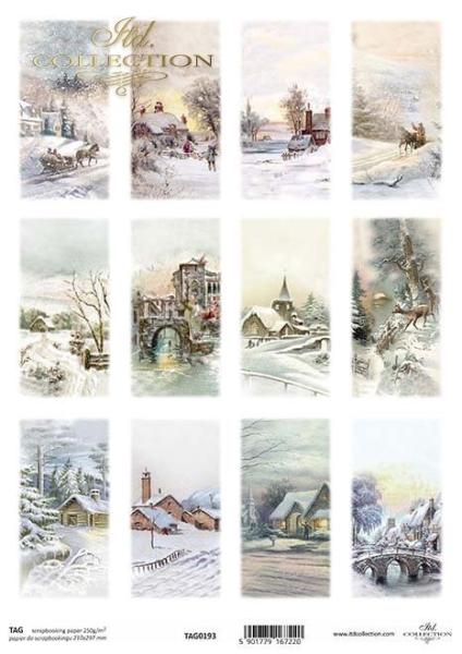 ITD Collection A4 Scrapbooking Paper Winter #0193