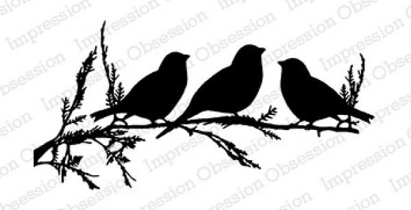 Impression Obsession Cling Stamp Birds on a Branch