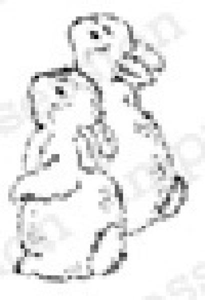 Impression Obsession Cling Stamp Bunnies Looking