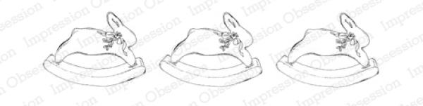 Impression Obsession Cling Stamp Rocking Bunny Border