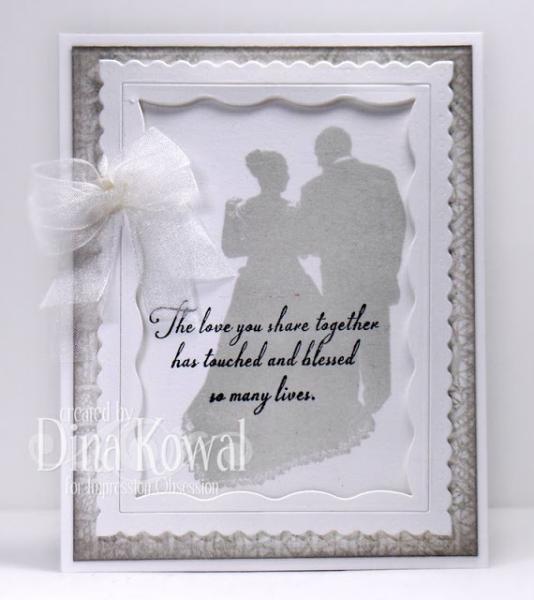 Impression Obsession Stamp Wedding Silhouette