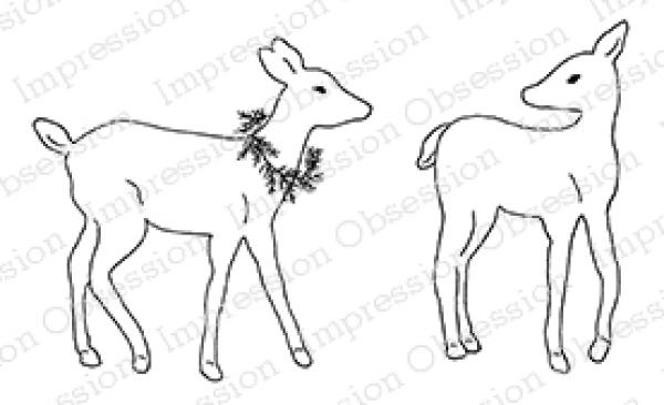 Impression Obsession Stamp Woodland Deer