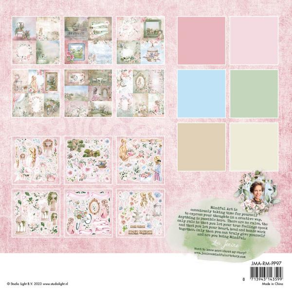 Jenine´s Mindful Art 8x8 Paper Pad Romantic Moments Elements #97