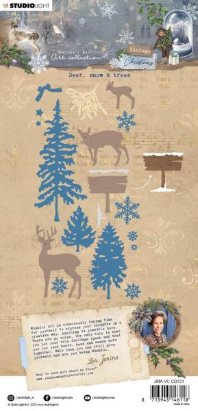 Jenine's Mindful Cutting Die Deer, Snow & Trees CD721