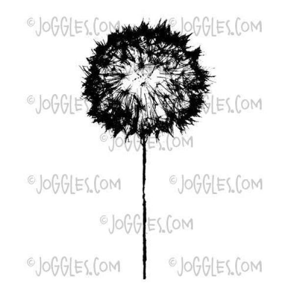 Joggles Cling Mounted Stamp Skeleton Flower #1