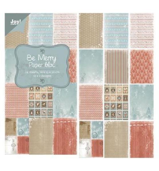 Joy!Crafts 15x30cm Paper Block Be Merry 6011/0318