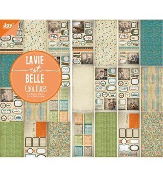 Joy!Crafts 15x30cm Paper Block La Vie est Belle Cool Dudes #6011/0381