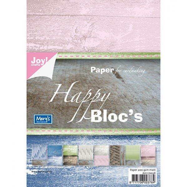 Joy Crafts A5 Paper Bloc Happy Holz #6011/0038