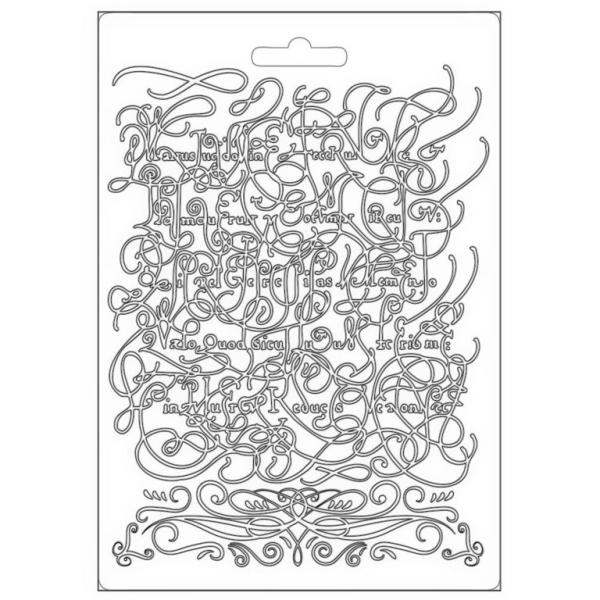Stamperia A5 Mould Garden House Calligraphy #614