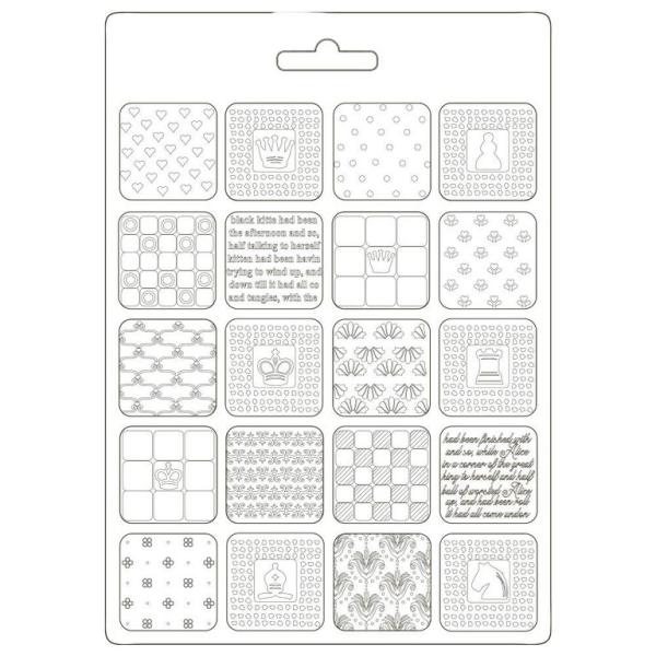 Stamperia A5 Soft Mould Alice Patchwork #589