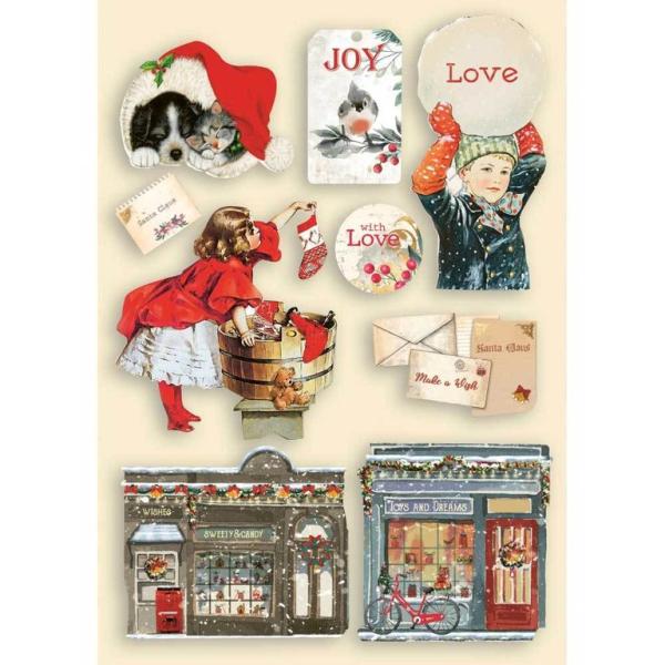 Stamperia A5 Wooden Romantic Christmas #107