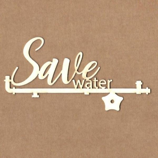 KORA Projects Chipboard Save the Water #2447