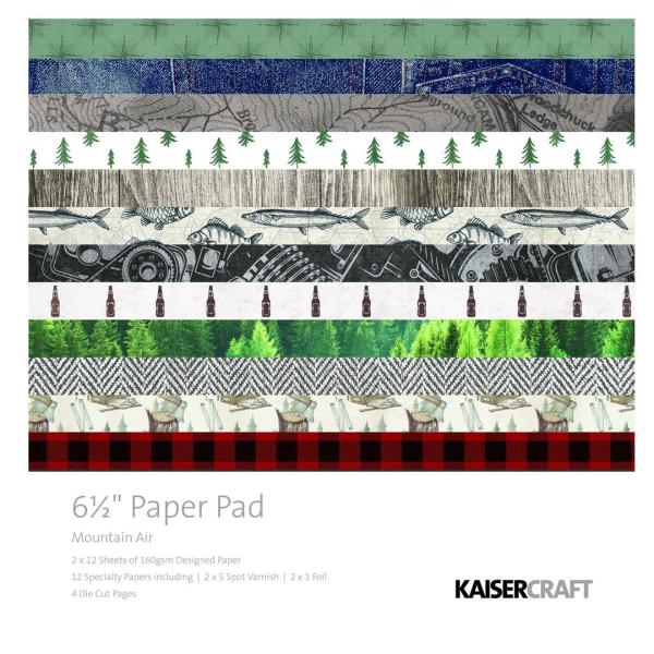 Kaisercraft 6.5 x 6.5 Inches Paper Pad Mountain Air #PP1049