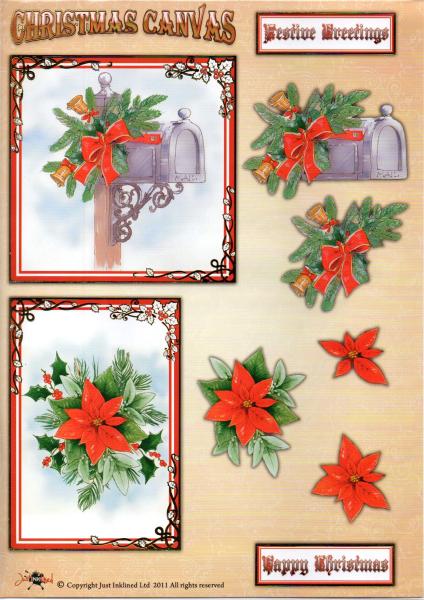 La Pashe 3D Card Set Christmas Canvas Mail