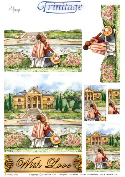 La Pashe Trinitage Card 3D Sheet Sweethearts