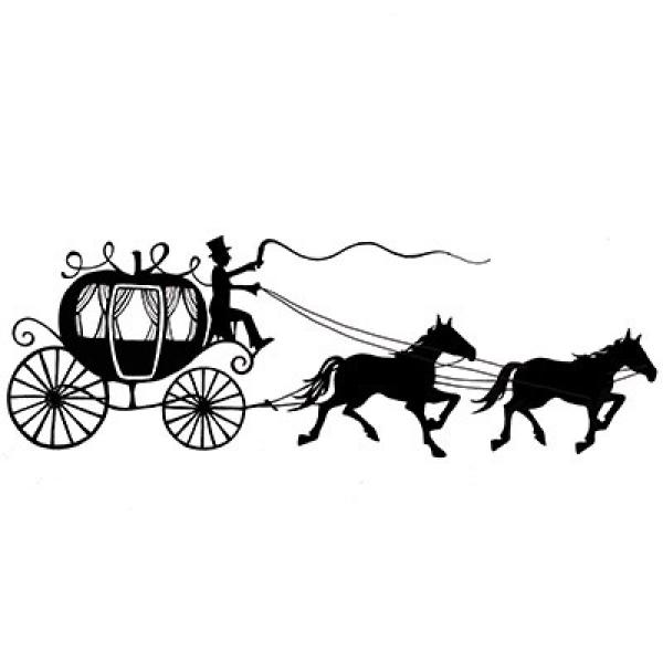 Lavinia Stamps Horse and Carriage LAV146