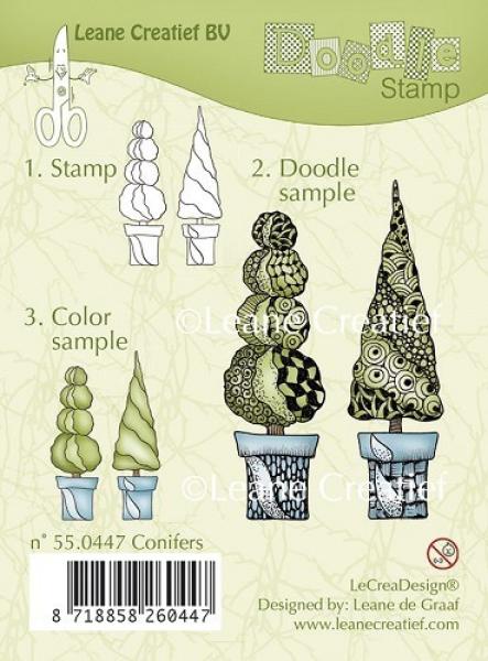 Leane Creatief Doodle Stamp Conifers 55.0447