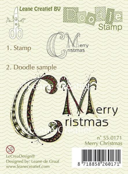 Leane Creatief Doodle Stamp Merry Christmas 55.0171