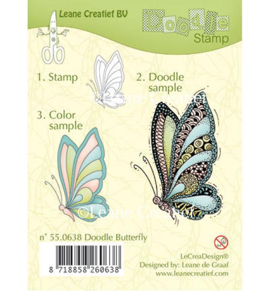 Leane Creatief Doodle Stempel Schmetterlinge