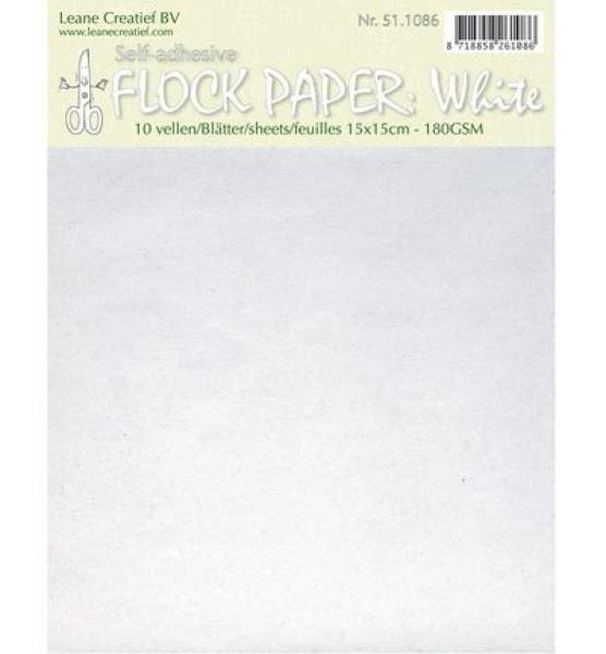 Leane Creatief Flock Paper Weiss