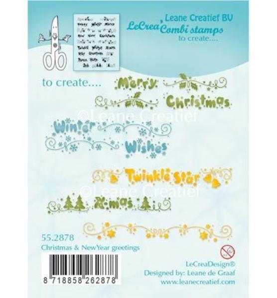Leane Creatief Stamp Christmas & New Year Greetings