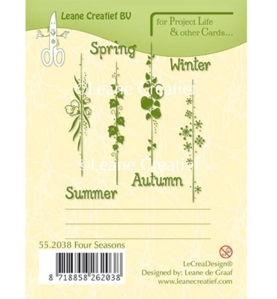Leane Creatief Stamp Four Seasons English Text #55.2038