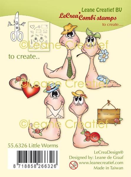 Leane Creatief Stamp Little Worms 55.6326