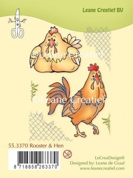 Leane Creatief Stamp Rooster & Hen #55.3370
