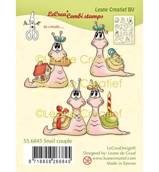 Leane Creatief Stamp Snail Couple 55.6845