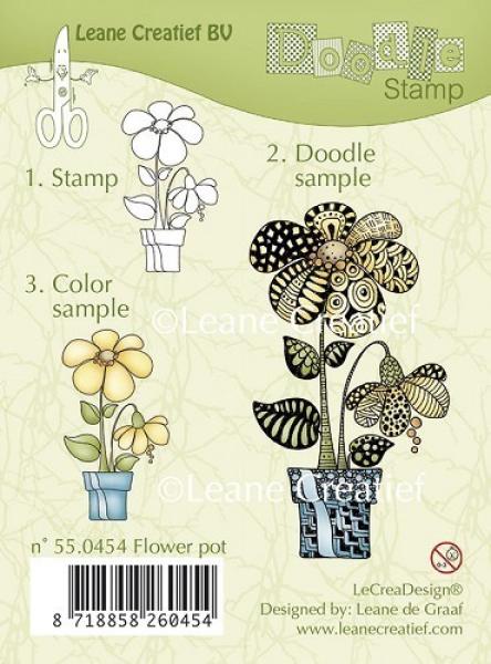 Leane Doodle Clear Stamp Flower Pot 55.0454