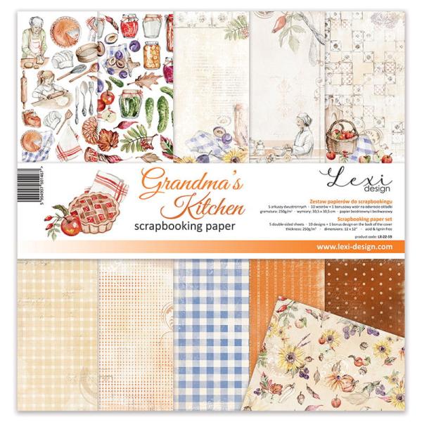 Lexi Design 12x12 Paper Pack Grandma´s Kitchen