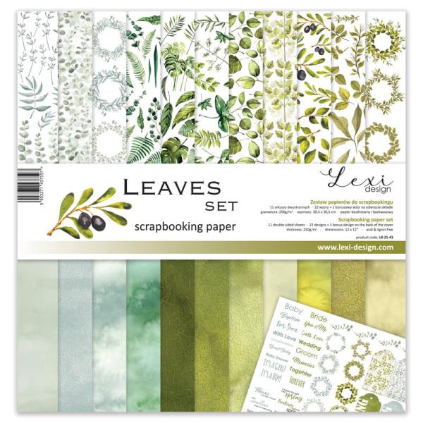 Lexi Design 12x12 Paper Pad Leaves Set