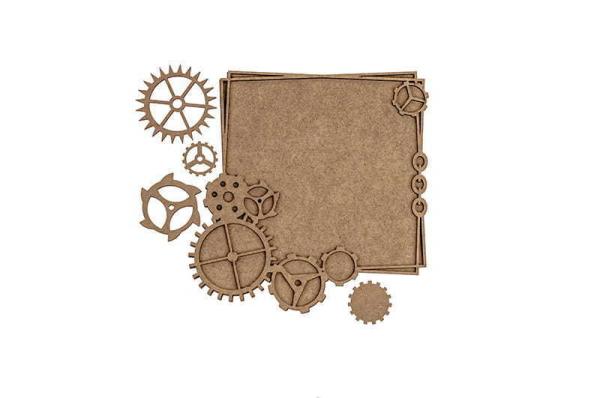 Laserowe Love HDF Steampunk Frame with Cogs