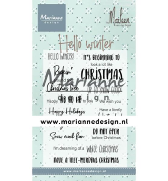 MD Clear Stamps Hello Winter #CS1037