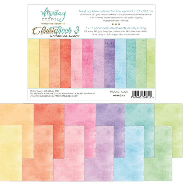 Mintay 6x8 Paper Pad Basic Book Rainbow #03