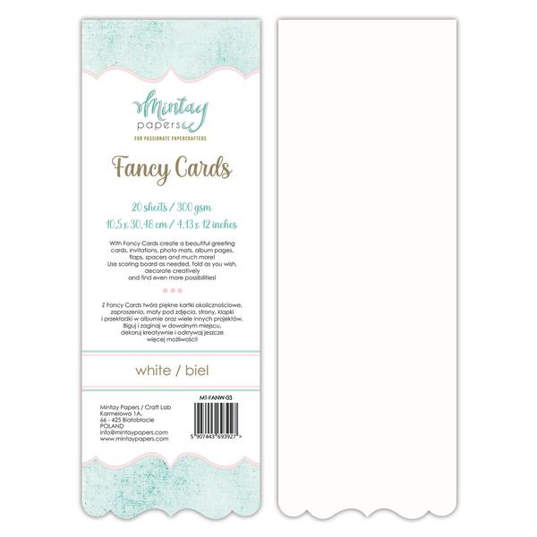 Mintay Papers Fancy Cards White 03