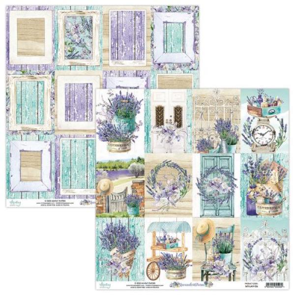 Mintay 12x12 Paper Sheet Lavender Farm Cards 06